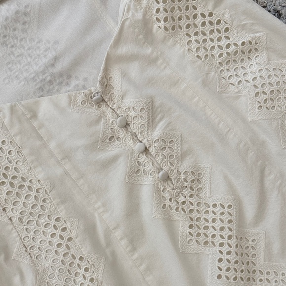 Free people White Eyelet Sundress M - Picture 3 of 9